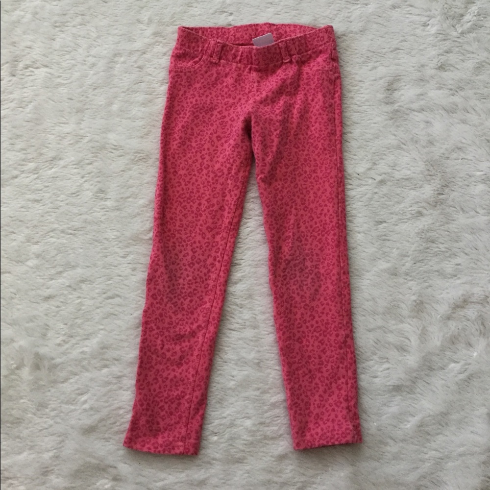 Pink leopard jeggings